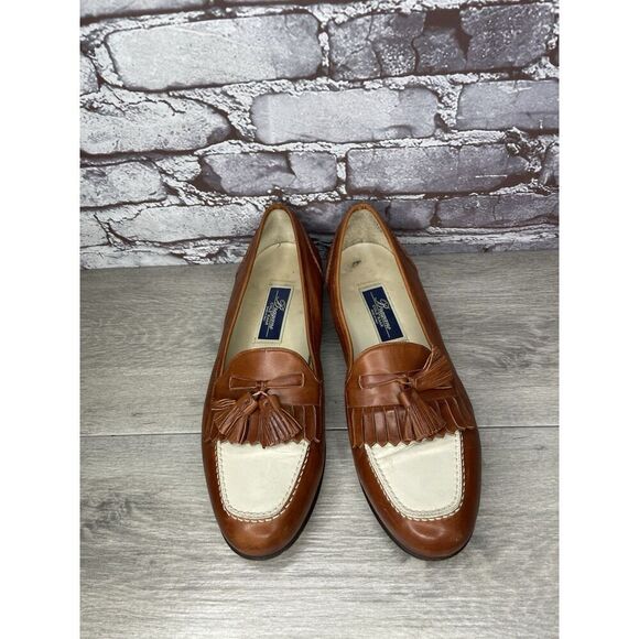 Cole Haan Bragano Brown Ivory Tassel Dress Loafers Men Sz 11M US/44EU - Picture 6 of 16